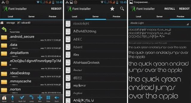 Приложение для установки шрифтов на андроид