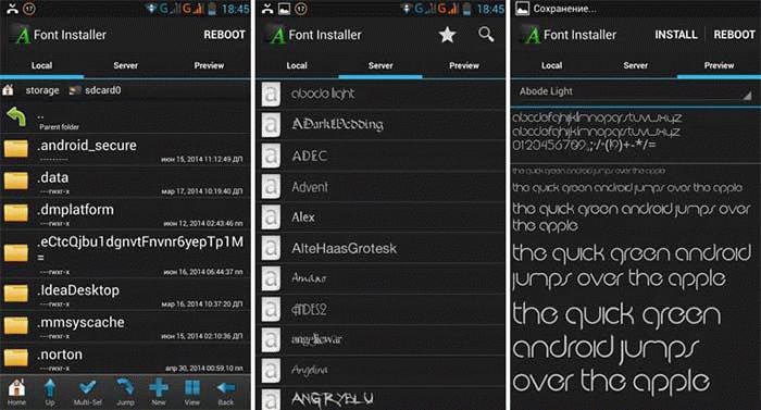 Font installer android